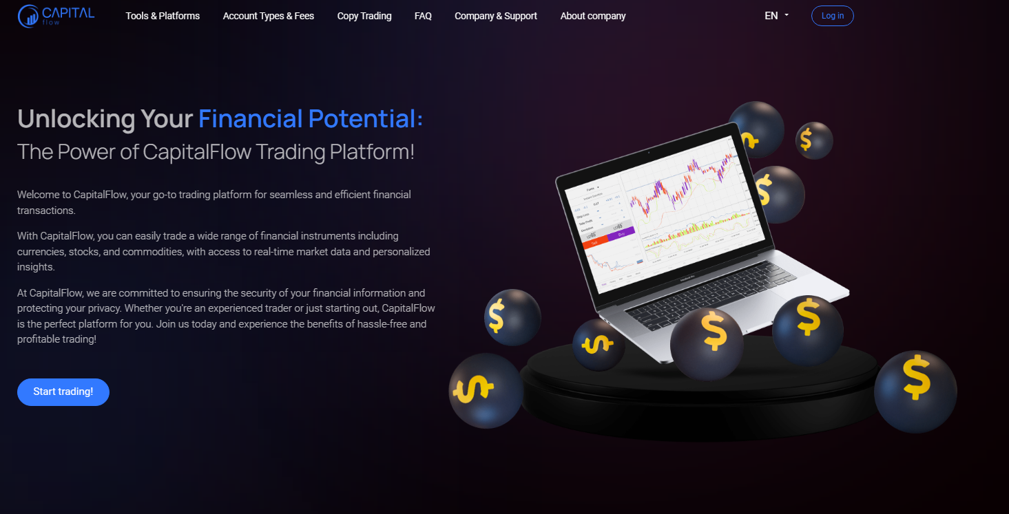 Capital Flow homepage