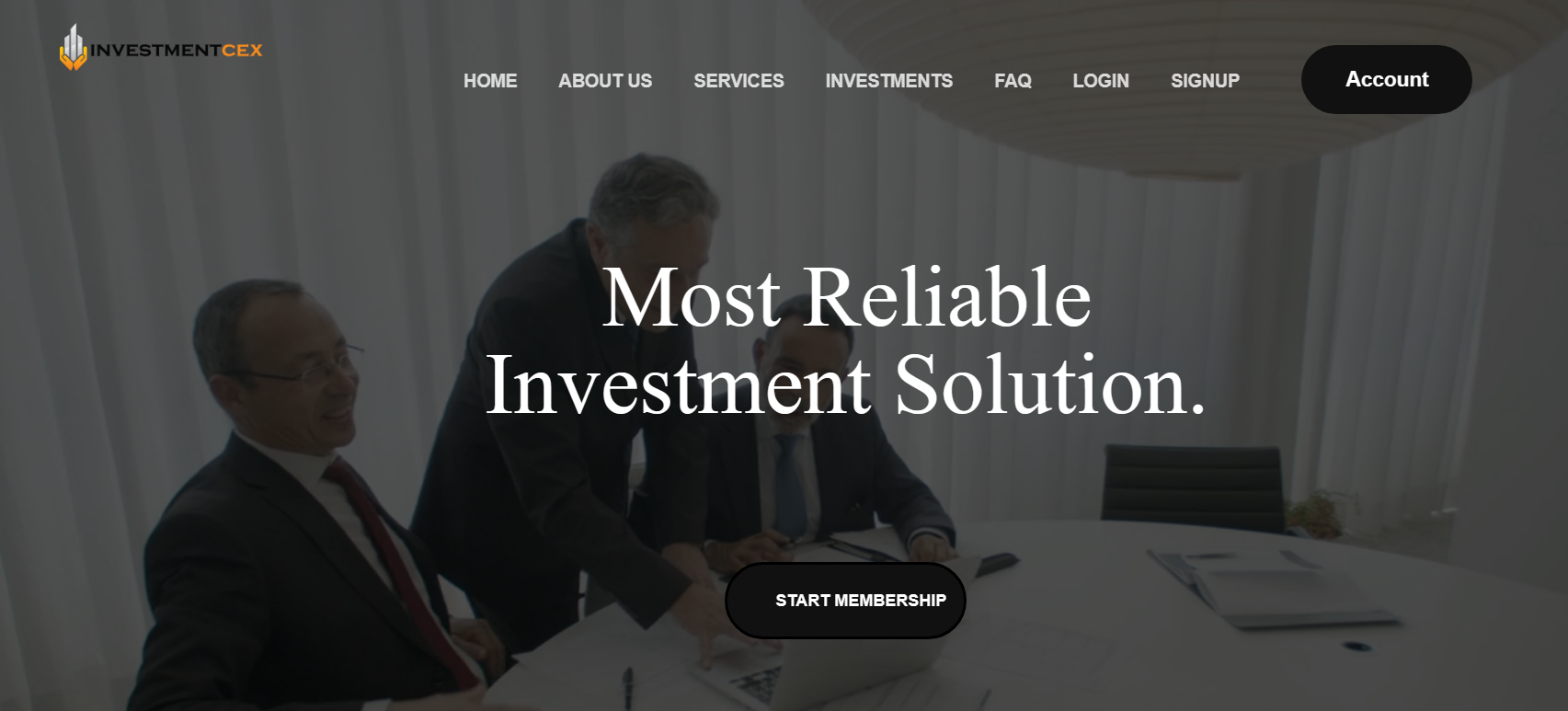 Investmentcex-homepage