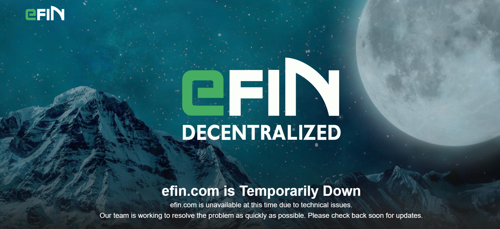 Efin.com homepage