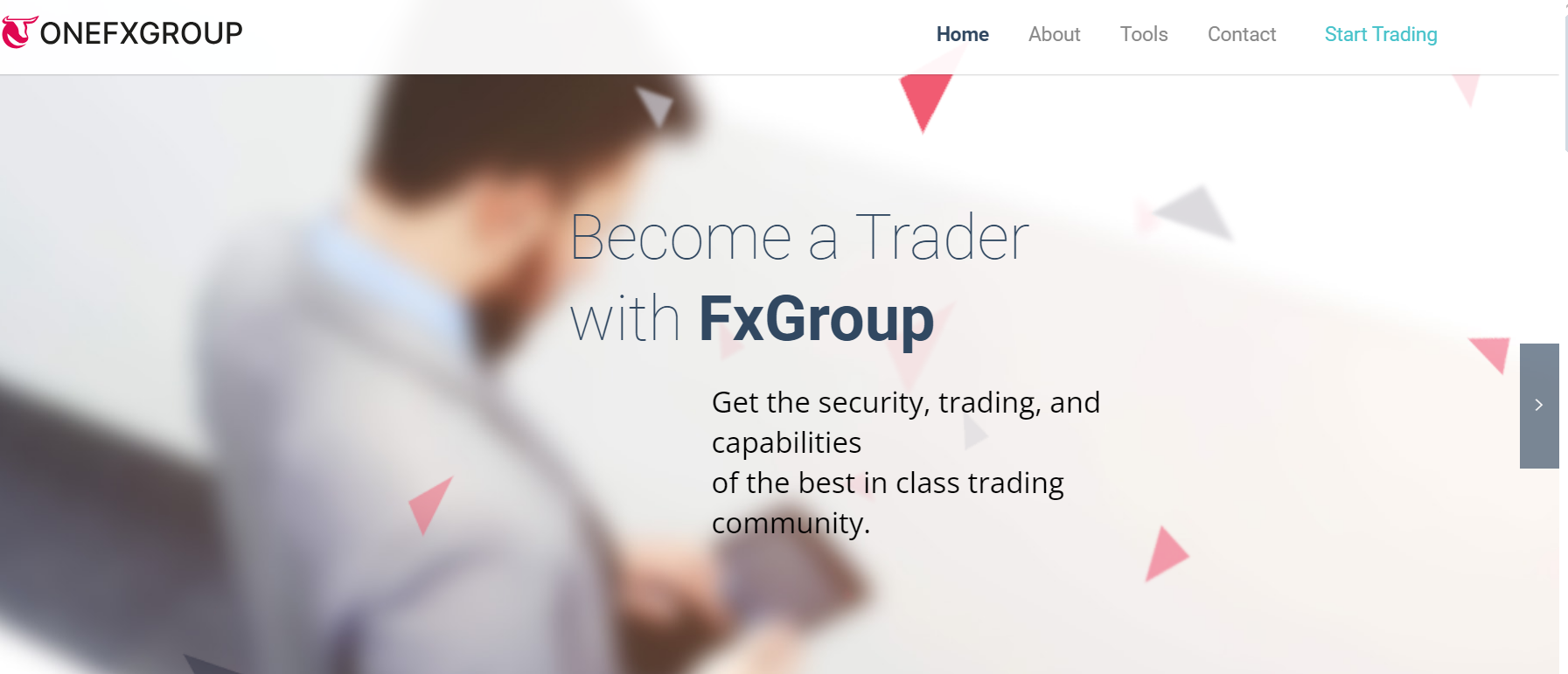 Onefxgroup-homepage