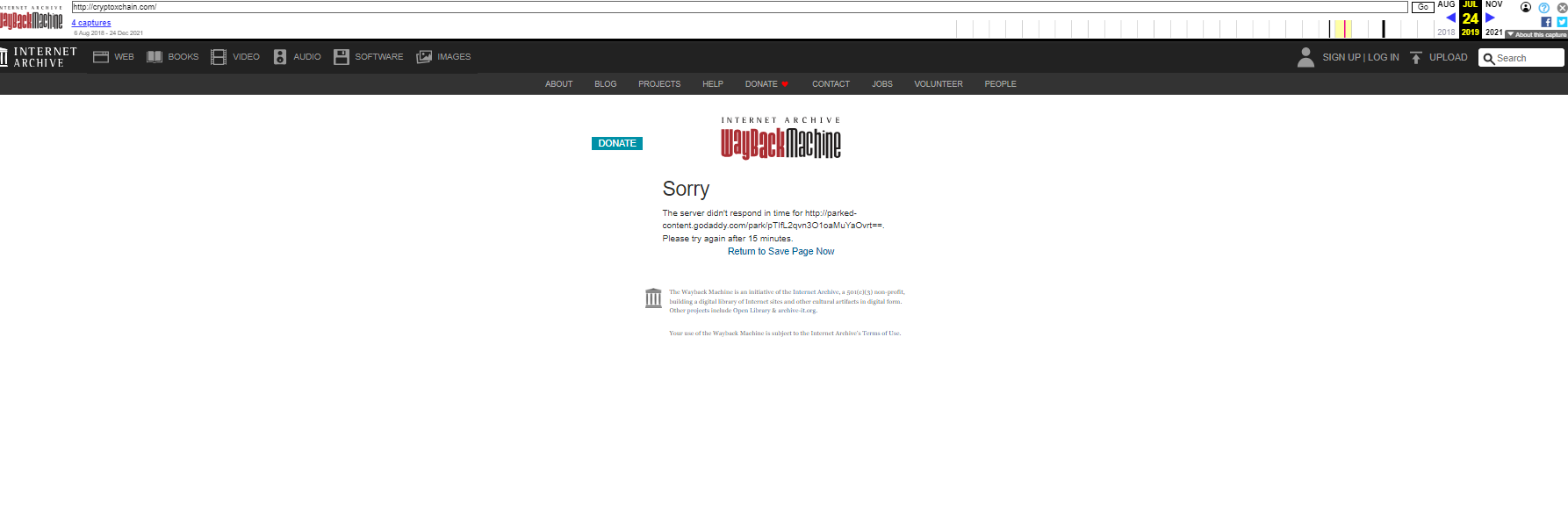 cryptoxchain on waybackmachine