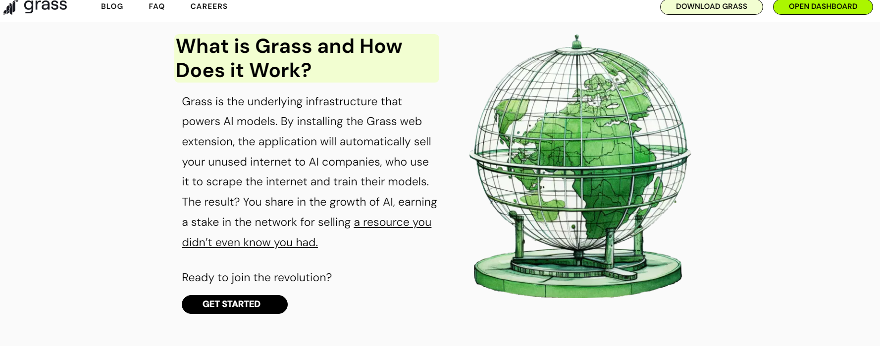 how is  Get grass.io work?