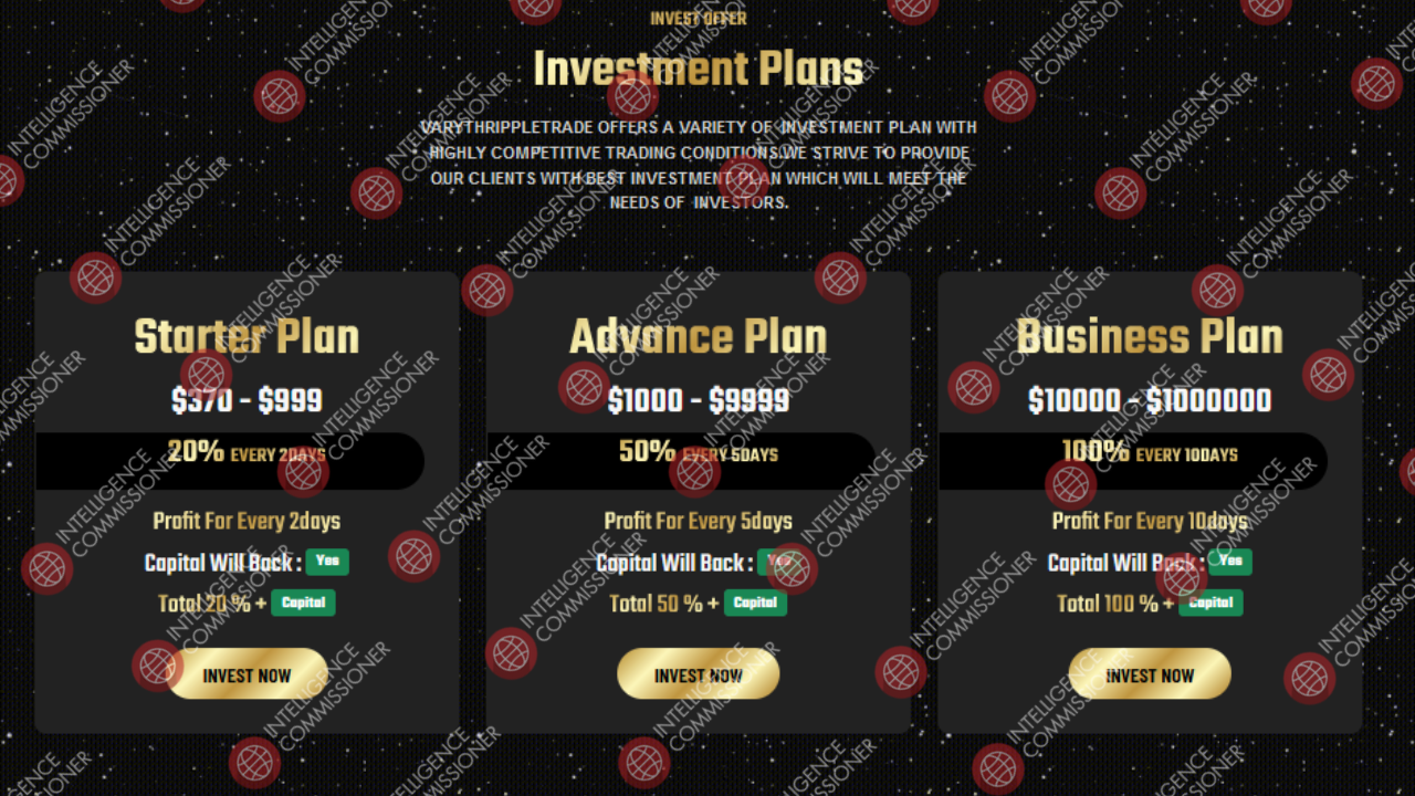 Varythrippleinvest.com  Investment plan