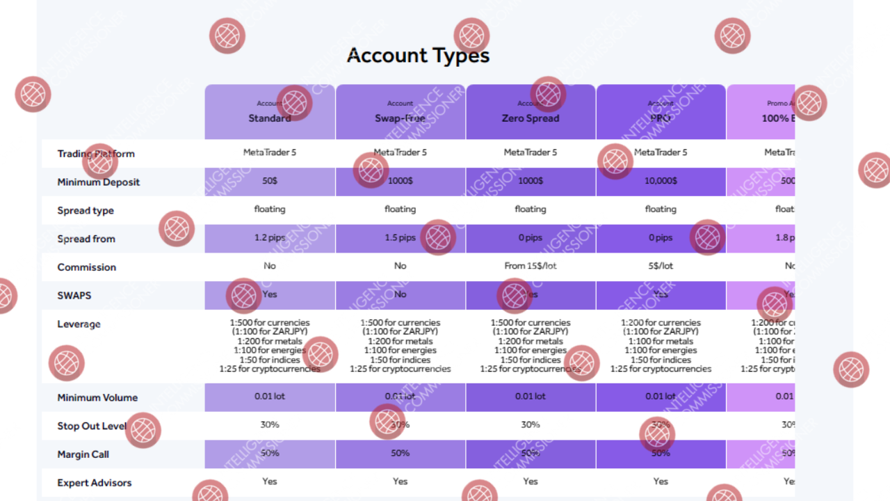 BelleoFX Account Types