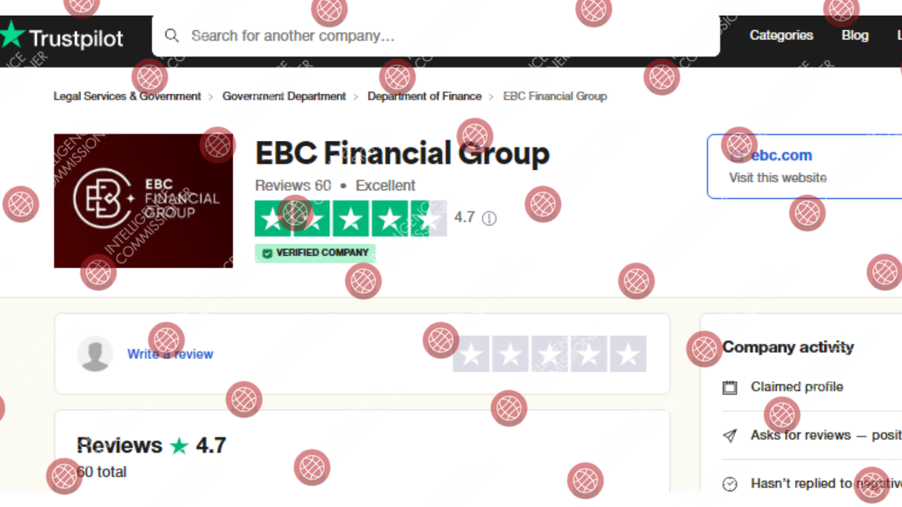 EBC Financial Group reviews  on Trustpilot