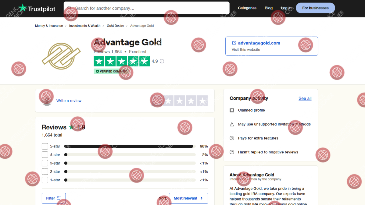 Advantage Gold reviews on Trustpilot