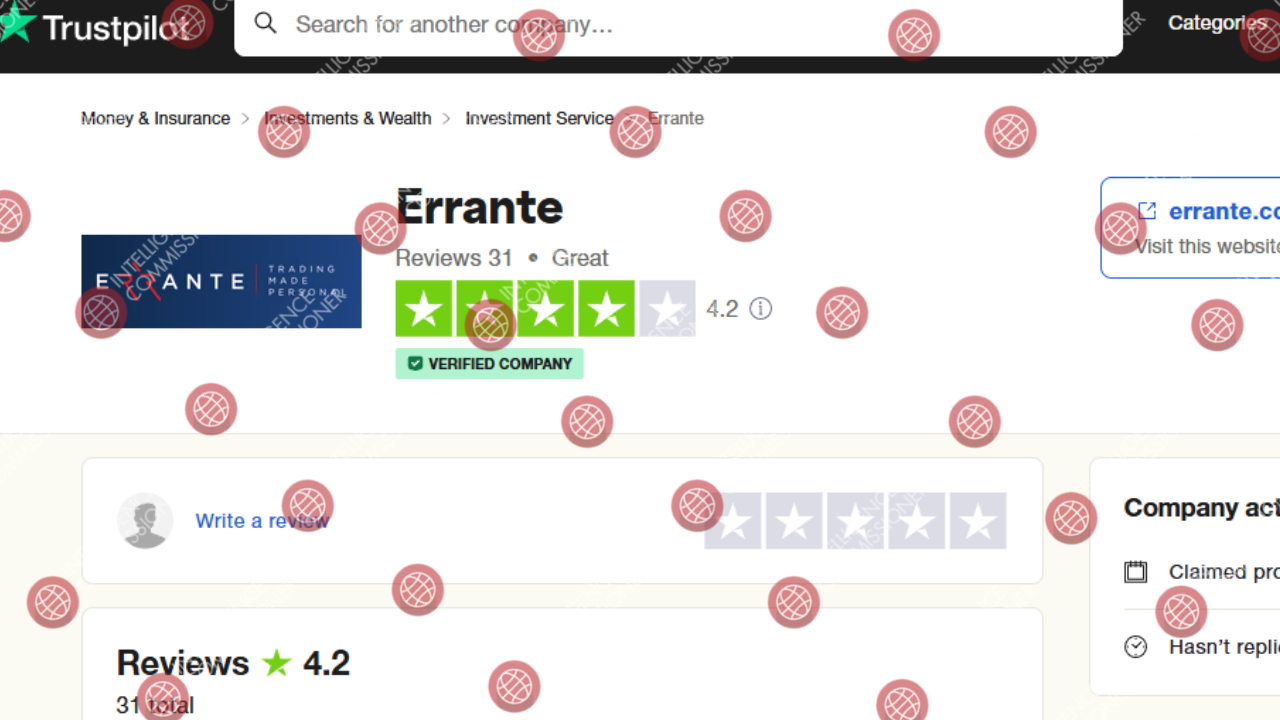 Errante reviews on Trustpilot