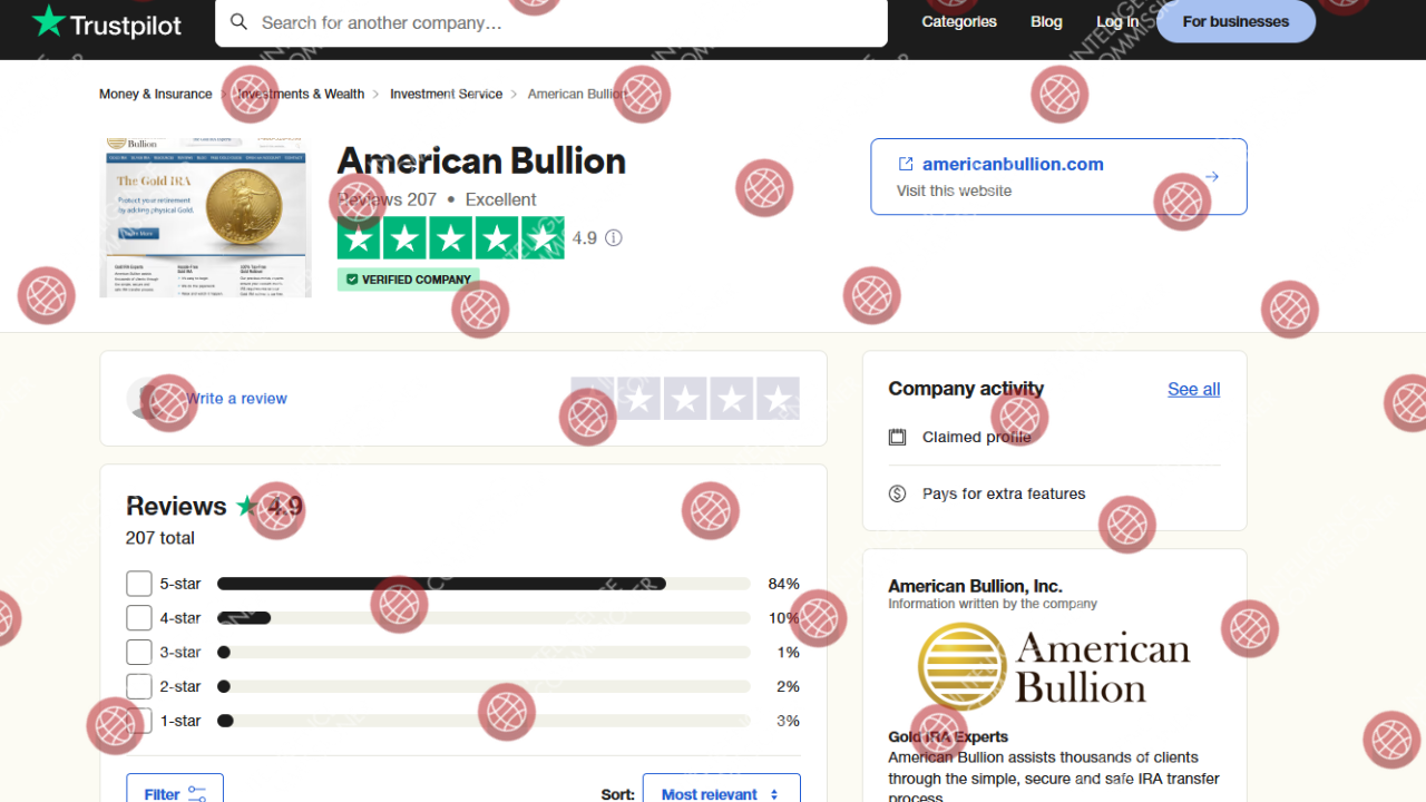 American Bullion reviews on Trustpilot