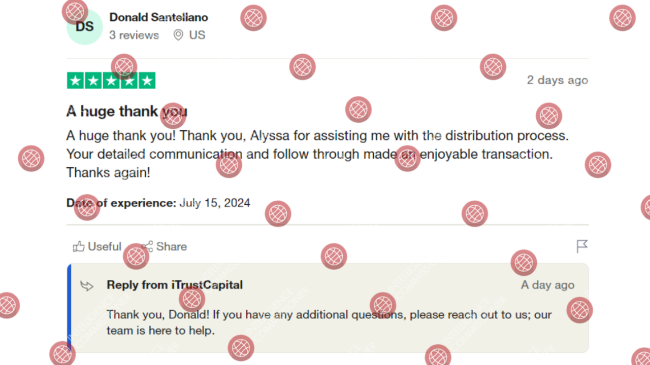 iTrustCapital reviews on Trustpilot