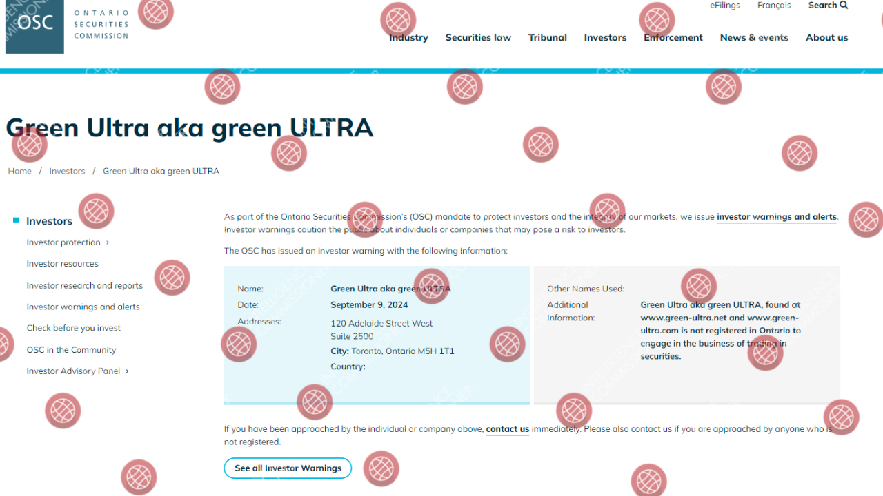 OSC Warning on Green Ultra