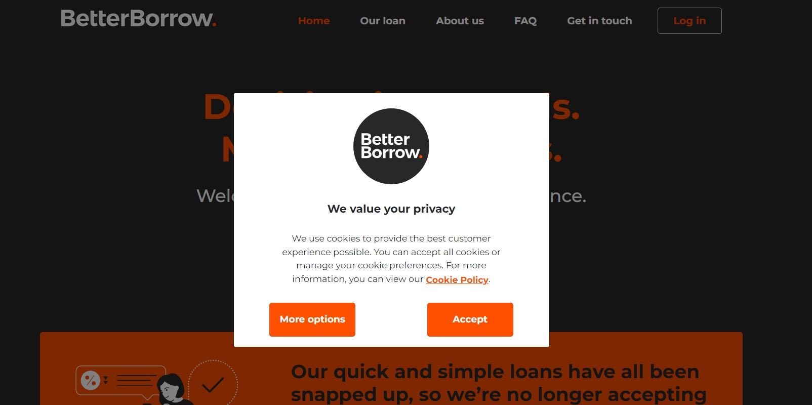 Betterborrow.co.uk Homepage